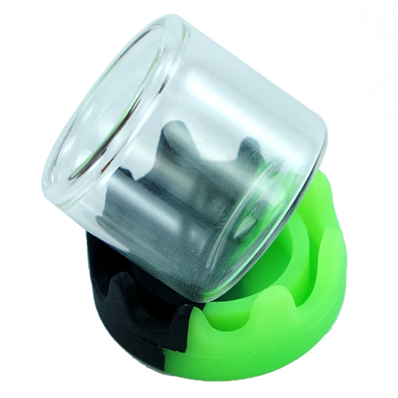 Glass Concentrate Jars with Silicone Lid, Wax Containers,  Multi Use Storage Box for Makeup Girls Gifts, 10Pcs, 6ml 3