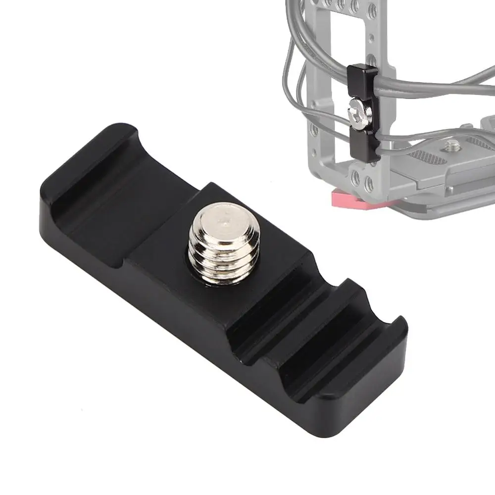 DSLR Camera Cable Clamp Portable Cage L plate Fitting Wire Clip Organizer with 1/4 inch Screw