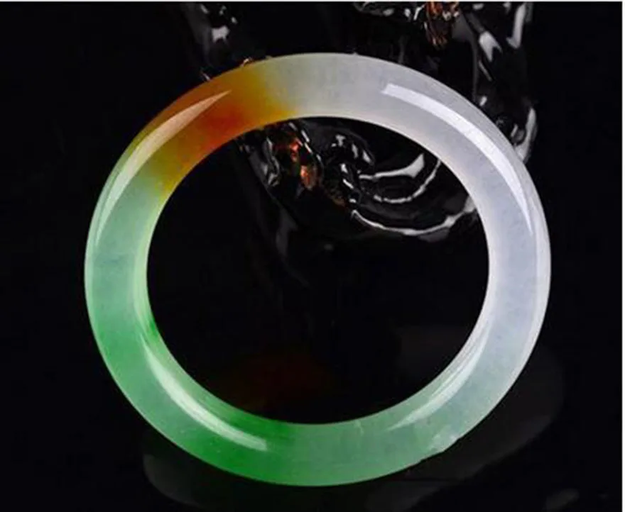 

Grade A High Quality Natural Three Color Jade Bangle Fine Gemstone Jade Bracelet Jewelry For Women Gifts Drop Shipping