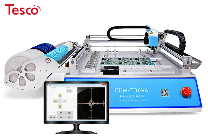 

CHM-T36VA two cameras Desktop Pick and Place Machine chmt36va, Closed-loop control, 0402-5050,SOP, QFN, TQFP..