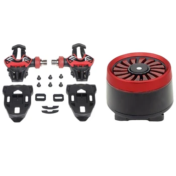 

1 Set Road Bike Lock Pedals & 1Pcs Bicycle Rear Back Light Smart Brake Lights Usb Rechargeable