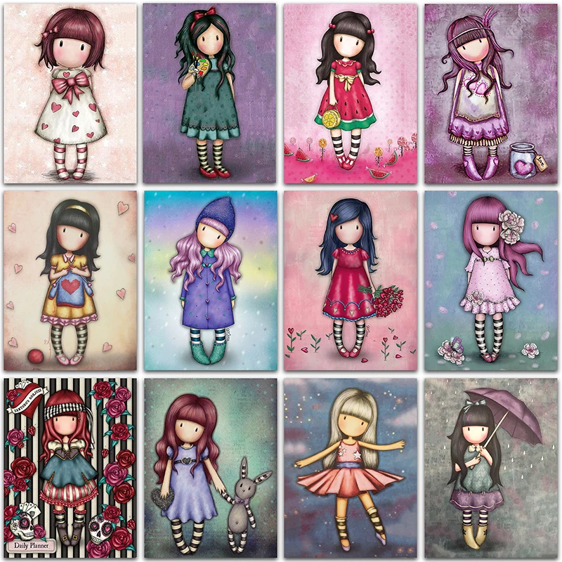 5D DIY Diamond Painting Kit Paint Cartoon Girl princess Picture Home Decor Full Square&ampRound embroidery mosaic Cross stitch art | Дом и сад
