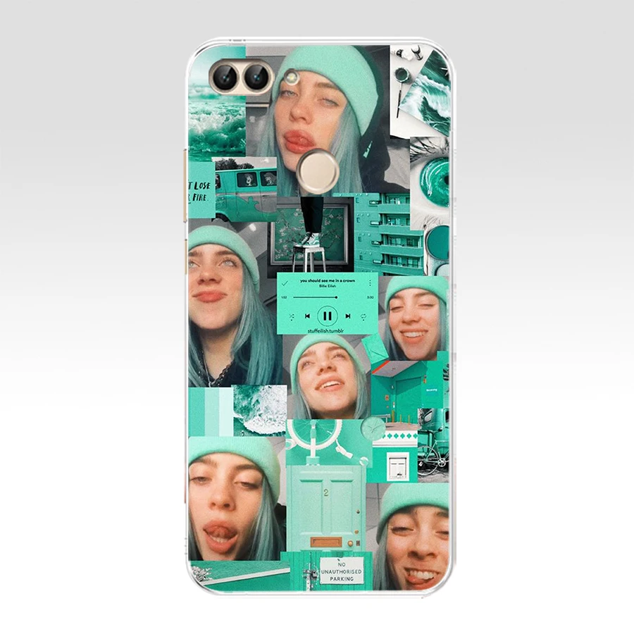 6 16AA Billie Eilish Girl Soft TPU Case Cover For Huawei Honor P Smart Y6 Prime Nova 2i 3i View 10 - Цвет: 6