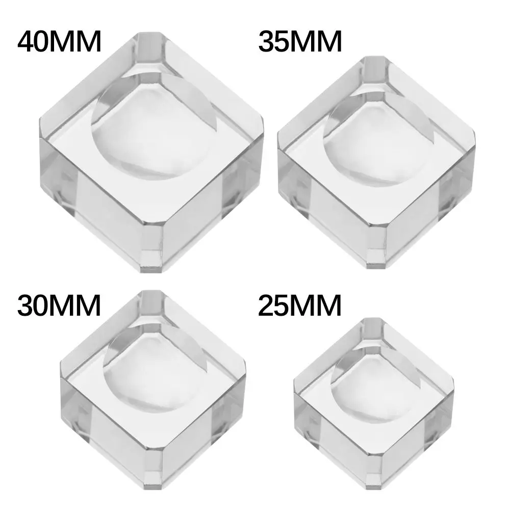 Square Glass Crystal Sphere Base Transparent Support Glass Holder Ball Display Stand Pedestal Holder Home Decor