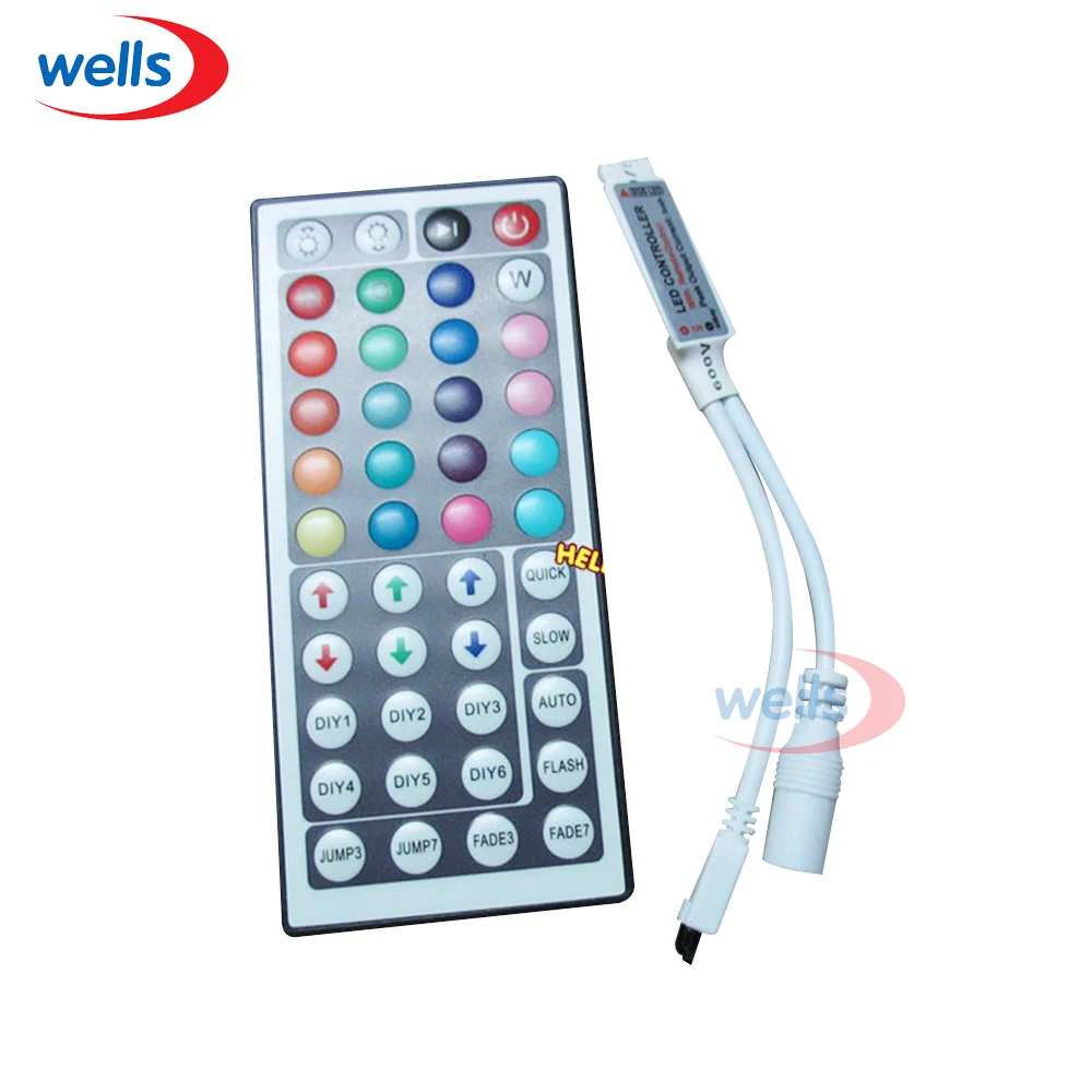 

44key IR Remote RGB/GRB Mini Controller for 3528 5050 RGB Strip DC12V
