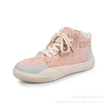 

SWYIVY Woman Winter Boots 2019 Casual Shoes High Top Sneakers Black Snow Boots Ankle Chaussure Femme Velvet Fur Sneakers Black