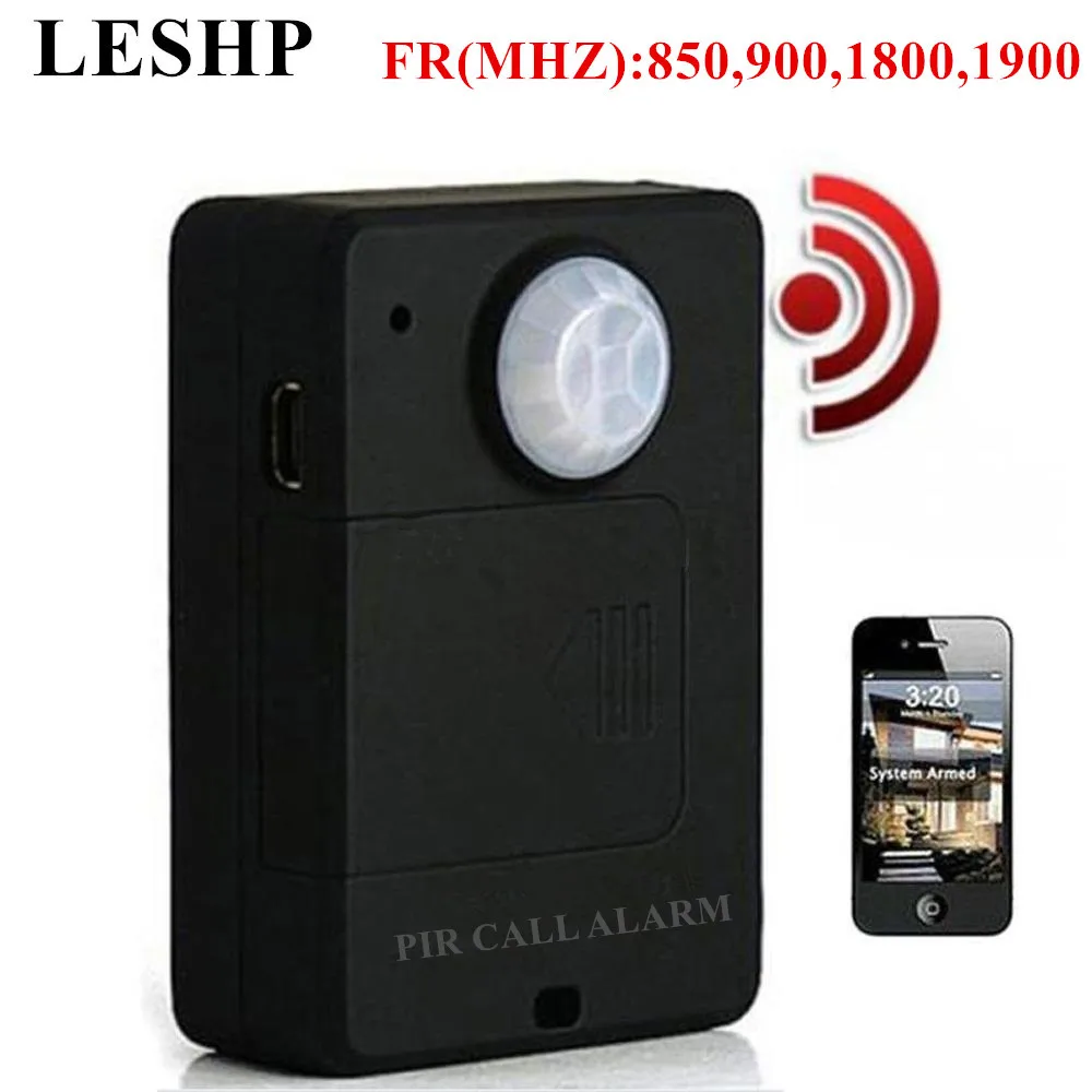 Мини датчик PIR сигнализации LESHP A9 инфракрасная GSM Беспроводная сигнализация