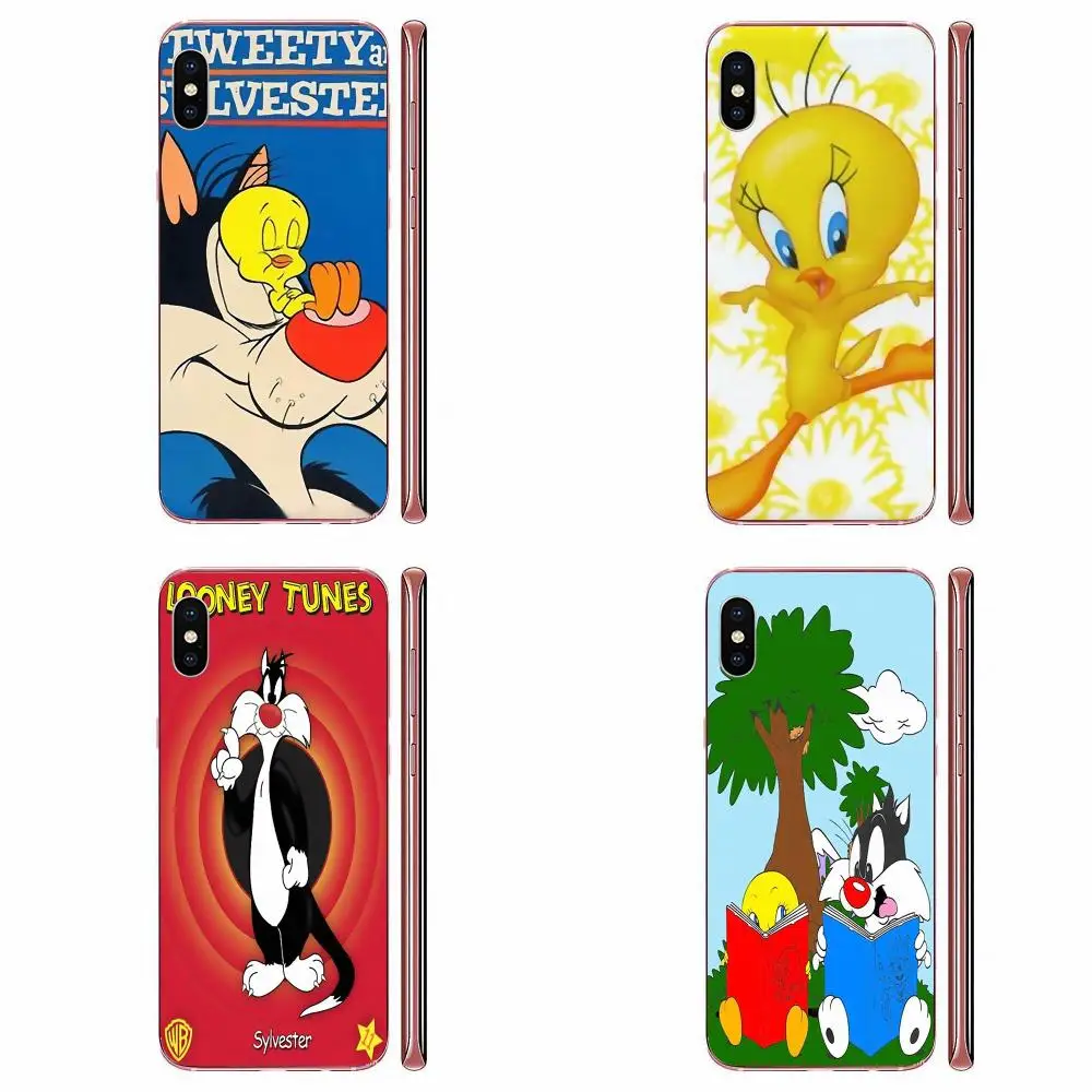 Для Sony Xperia Z Z1 Z2 Z3 Z4 Z5 compact Mini M2 M4 M5 T3 E3 E5 XA XA1 XZ Премиум мягкий ТПУ чехол Tweety Sylvester |