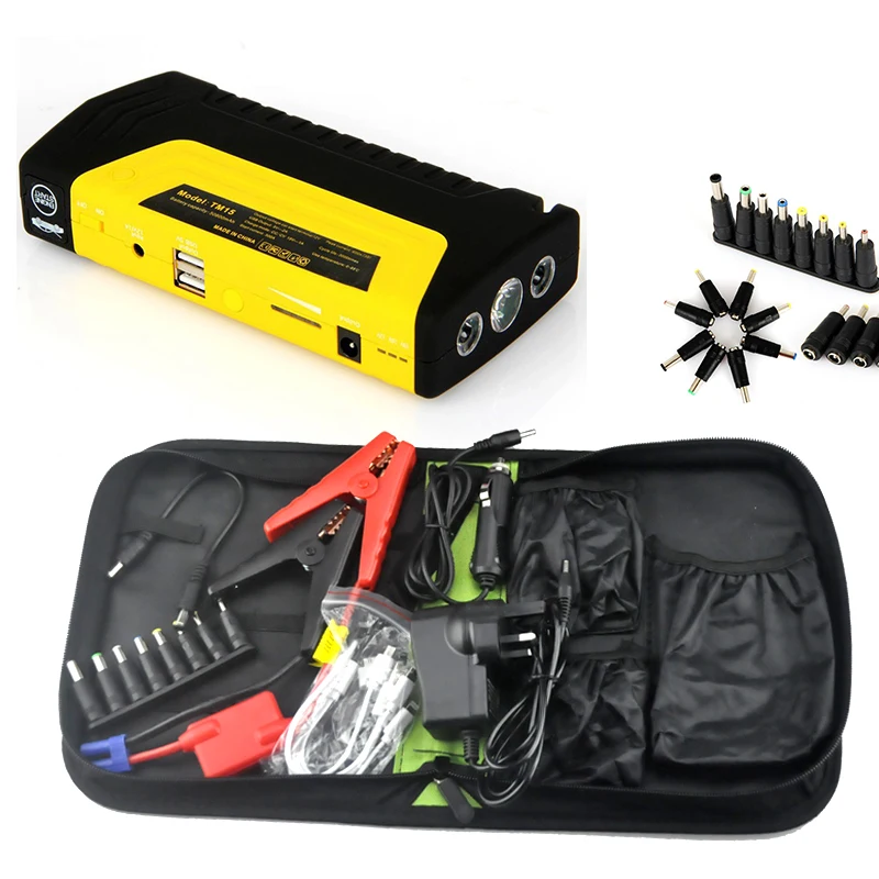 Skup Samochód awaryjny Booster urządzenie do awaryjnego uruchamiania Mini 12V 600A Power Bank przenośne urządzenie do awaryjnego uruchamiania dla benzyny Diesel wielofunkcyjna ładowarka