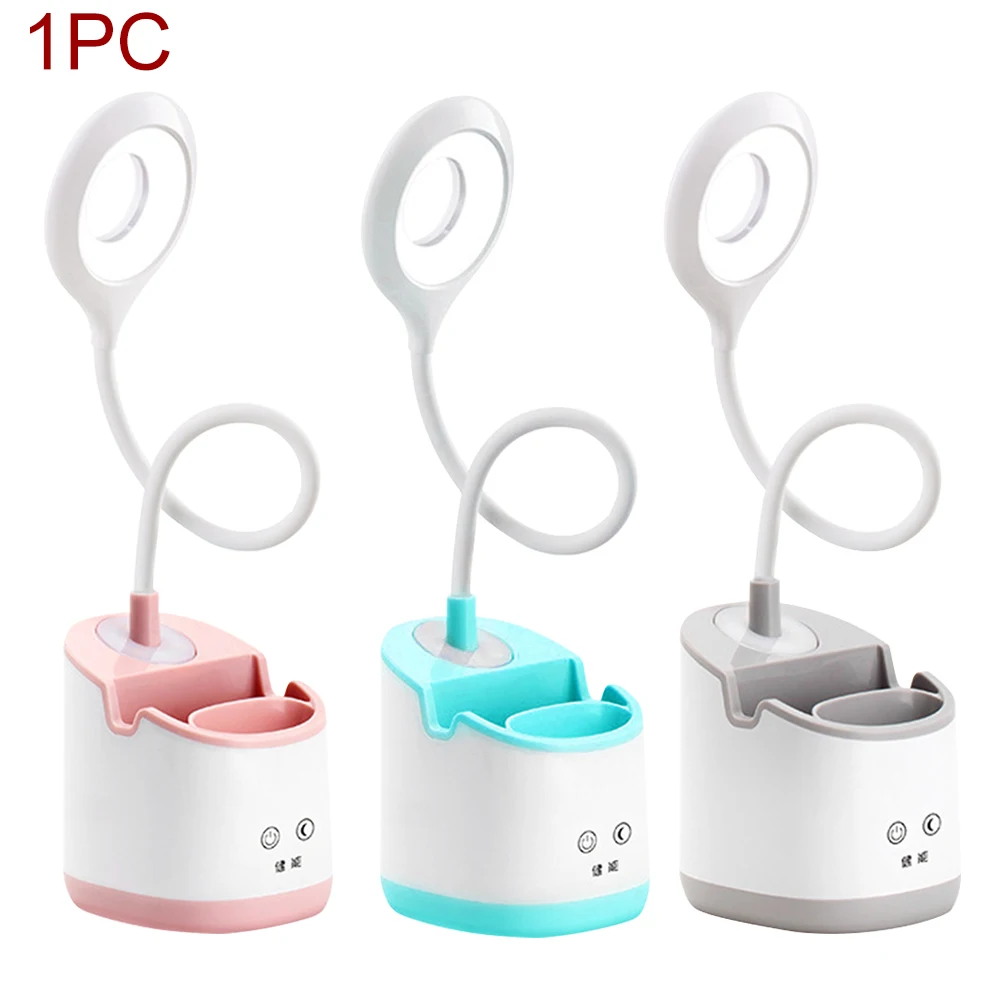 Table Bedside With Pen Holder Night Lamp Led Kids USB Dimmable Rechargeable Multifunctional Study Reading Touch Sensor Bedroom