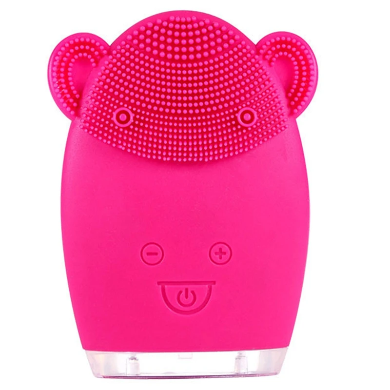 USB Rechargeable Smart Ultrasonic Mini Electric Massage Brush Washing Waterproof Silicone Cleansing Tools Face Cleaning Machine