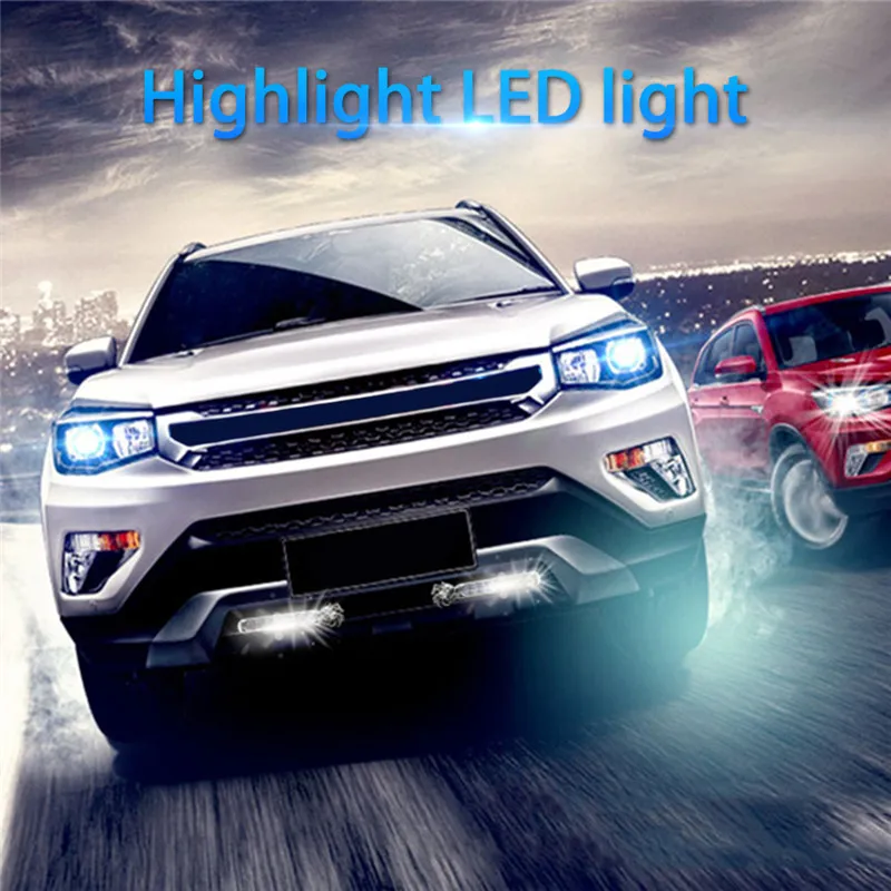 

2PCS/SET Automotive Wind Driven Car Front Lights LED Daytime Running with Fan Rotation Fog Warning Car Accessories Decoration