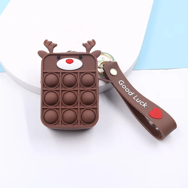 New Popit Mini Money Wallet Fingertip Toys Push Bubble Popite Pendant Bag Hot Sale Adult Decompression Toys Children Anti-Stress christmas 03
