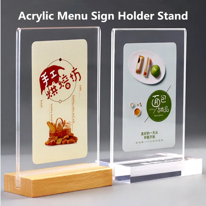 A4 Quality Clear Acrylic Picture Paper Photo Poster Frame Acrylic Sign Holder Advertising Board Menu Holder Stand a4 t shape double side magnetic acrylic sign card holder display stand menu paper stands frame for tables restaurants sign board