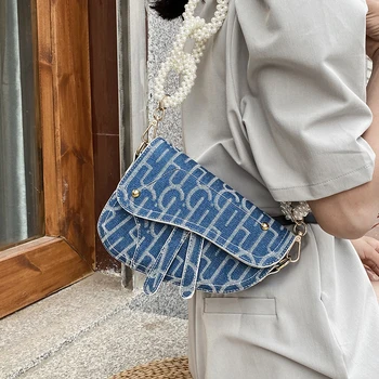 

с доставкой Popular Women's Mini Bag 2020 New Fashion Fashion All-match Ins Shoulder Armpit Bag Net Red Crossbody Saddle Bag