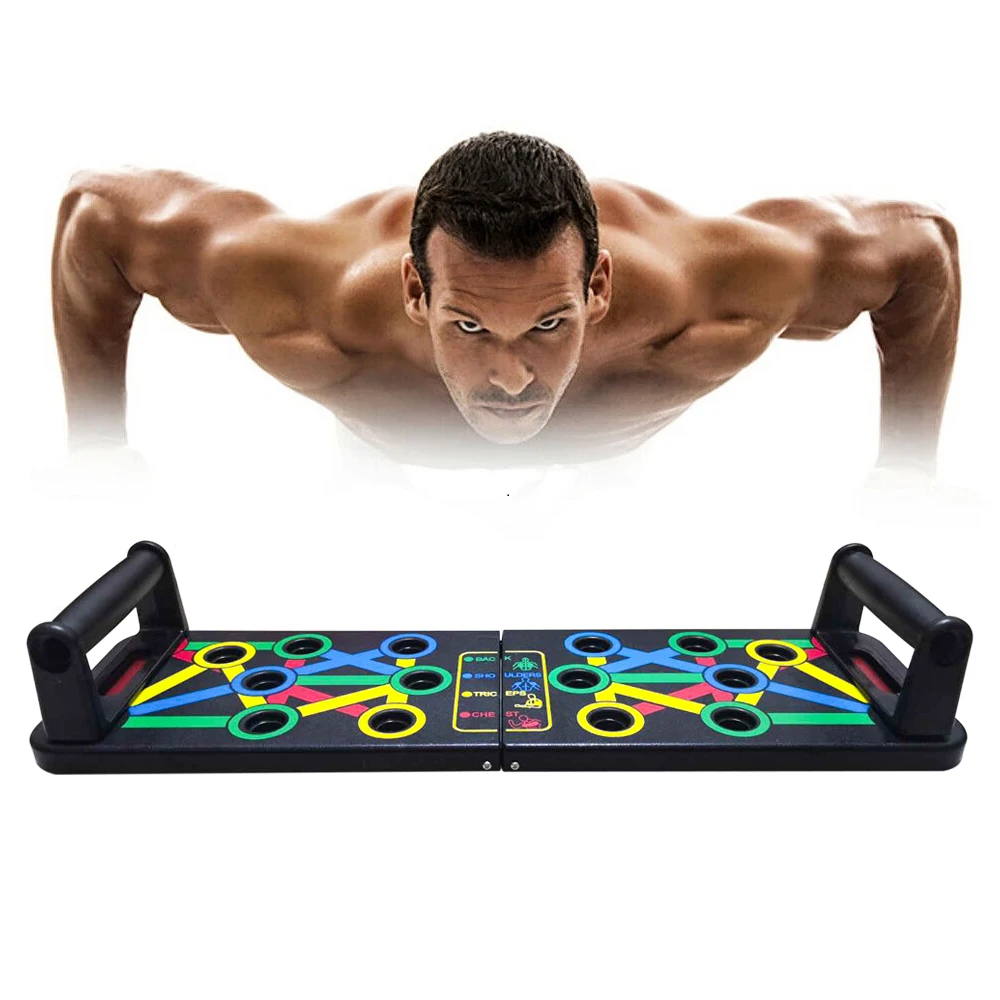 18 in1 Push Up Rack Board Fitness Workout Training Gym Exercise Pushup Stand UK 