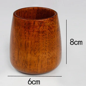 

4Pcs Wood Cups Primitive Handmade Natural Wooden Cups Coffee Cups Breakfast Tea Cups Milk Drinkware Green Tea Cups Water Bottle