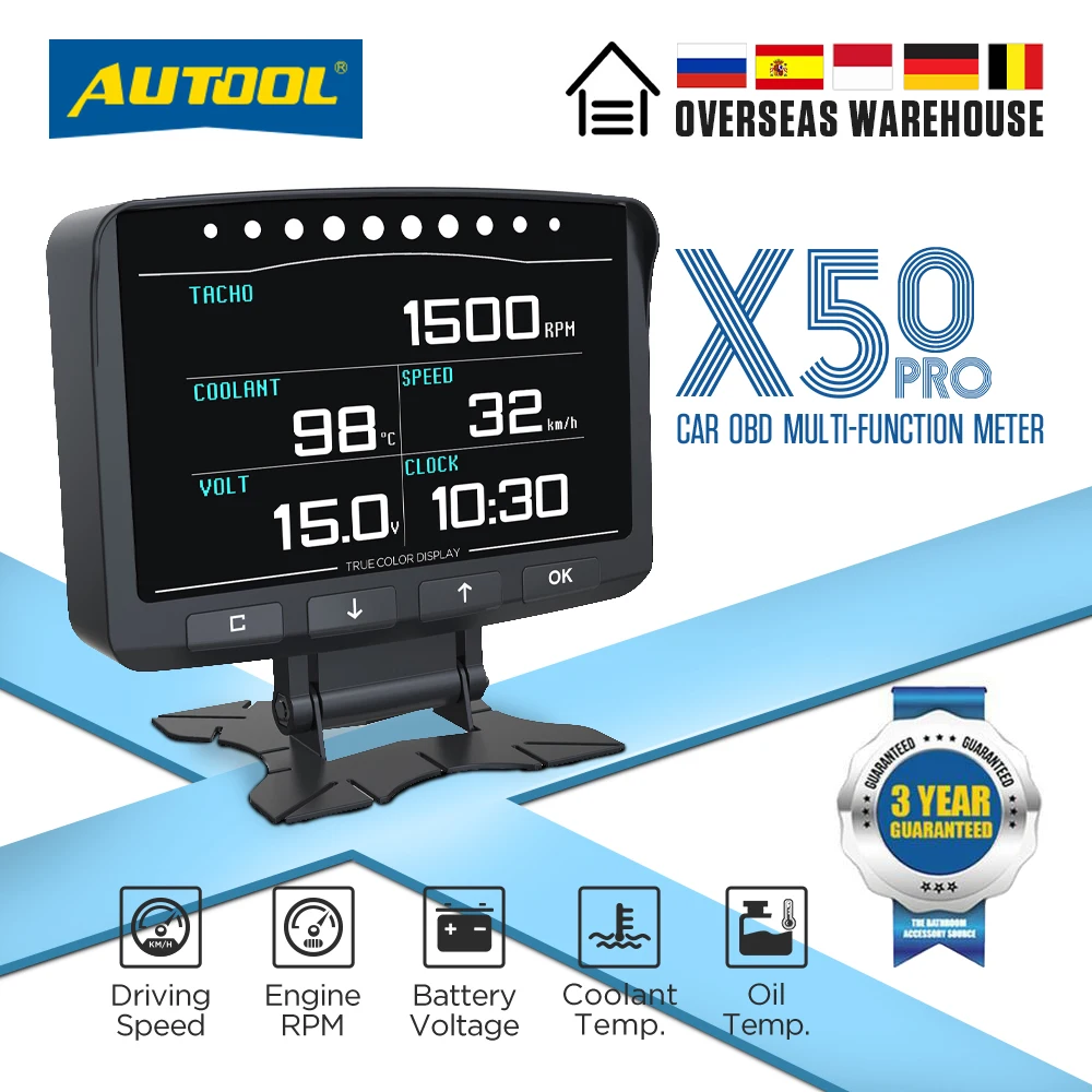 Автомобильный сканер скорости AUTOOL X50 PRO многофункциональный автомобильный