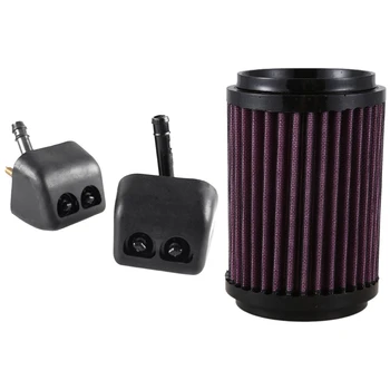 

Car Headlight Washer Water Nozzle with Motorcycle Air Filter Cleaner Grid