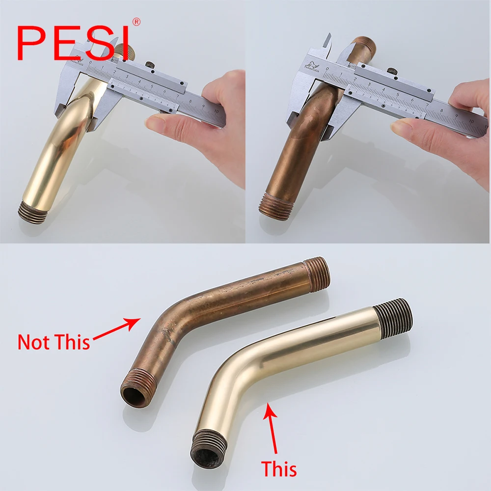 Bathroom Wall Mounted Brass Shower Arm For Home Bathroom Hardware Shower Head Pipe Round Shower Pole,Chrome,Matte Black,Gold. Bathroom Wall Mounted Brass Shower Arm For Home Bathroom Hardware Shower Head Pipe Round Shower Pole,Chrome,Matte Black,Gold.
