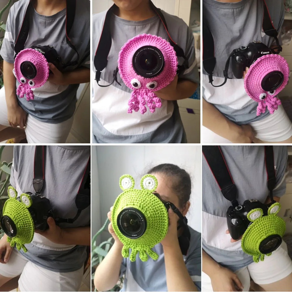 Детский вязаный аксессуар для объектива детская игрушка-прорезыватель для домашних животных милая камера для друзей реквизит для фотосъемки ручной работы позирующий затвор Hugger