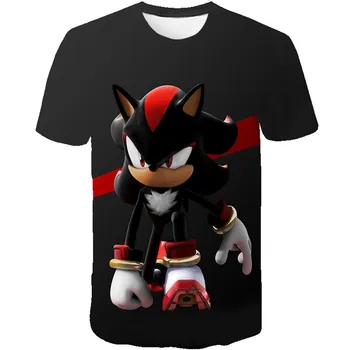 

sonic the hedgehog Boys child Short Sleeve T-Shirts For Boys Girl Tops Kids Clothing TShirt Size 2 3 4 14 Years Baby Clothes Tee