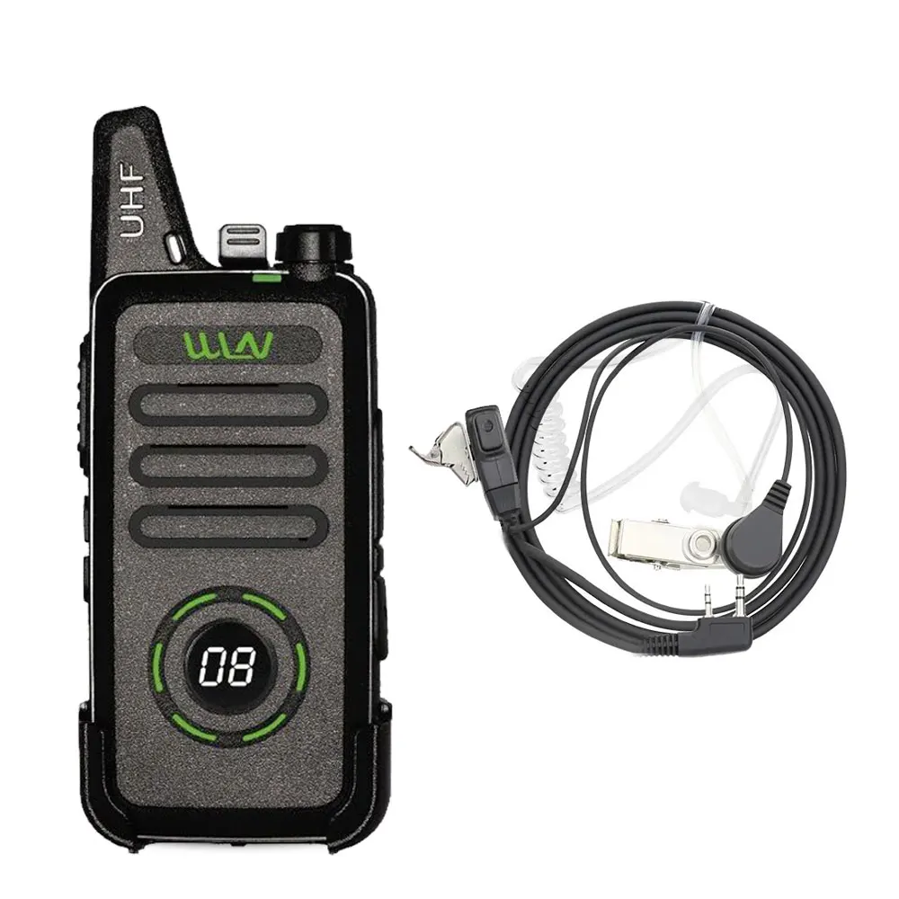 WLN KD-C1 plus UHF 400-470MHz мини портативный fm-приемопередатчик KD-C1plus двухстороннее радио Ham коммуникатор рация со скремблером - Цвет: Add an earphone