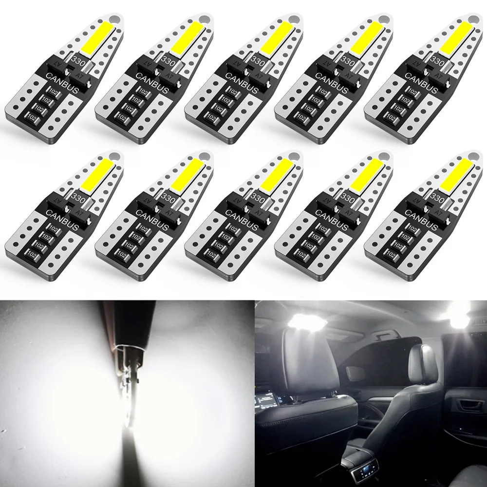 10x12v T10 автомобиля Светодиодный лампочки Canbus светодиодный W5W просвет парковка