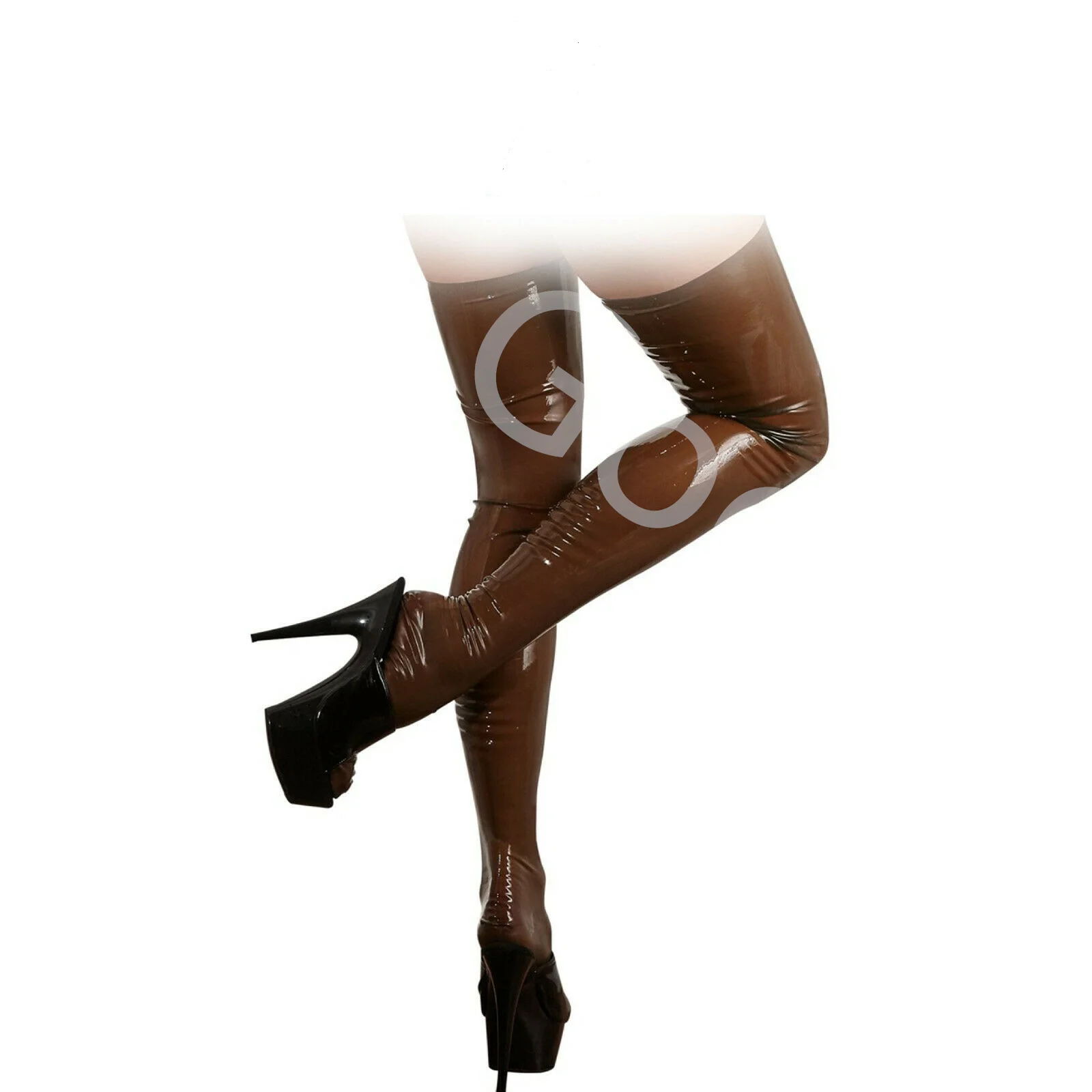 

New 100% Latex Sexy Handmade Stockings Hold-up Socks Size S-XXL