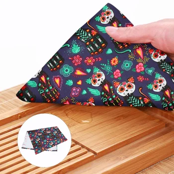 

1pc Eco-friendly Printing Comfortable Breathable Safe Tea Towel Kitchen Duster Towel for Women Halloween Hotel Kitchen Home