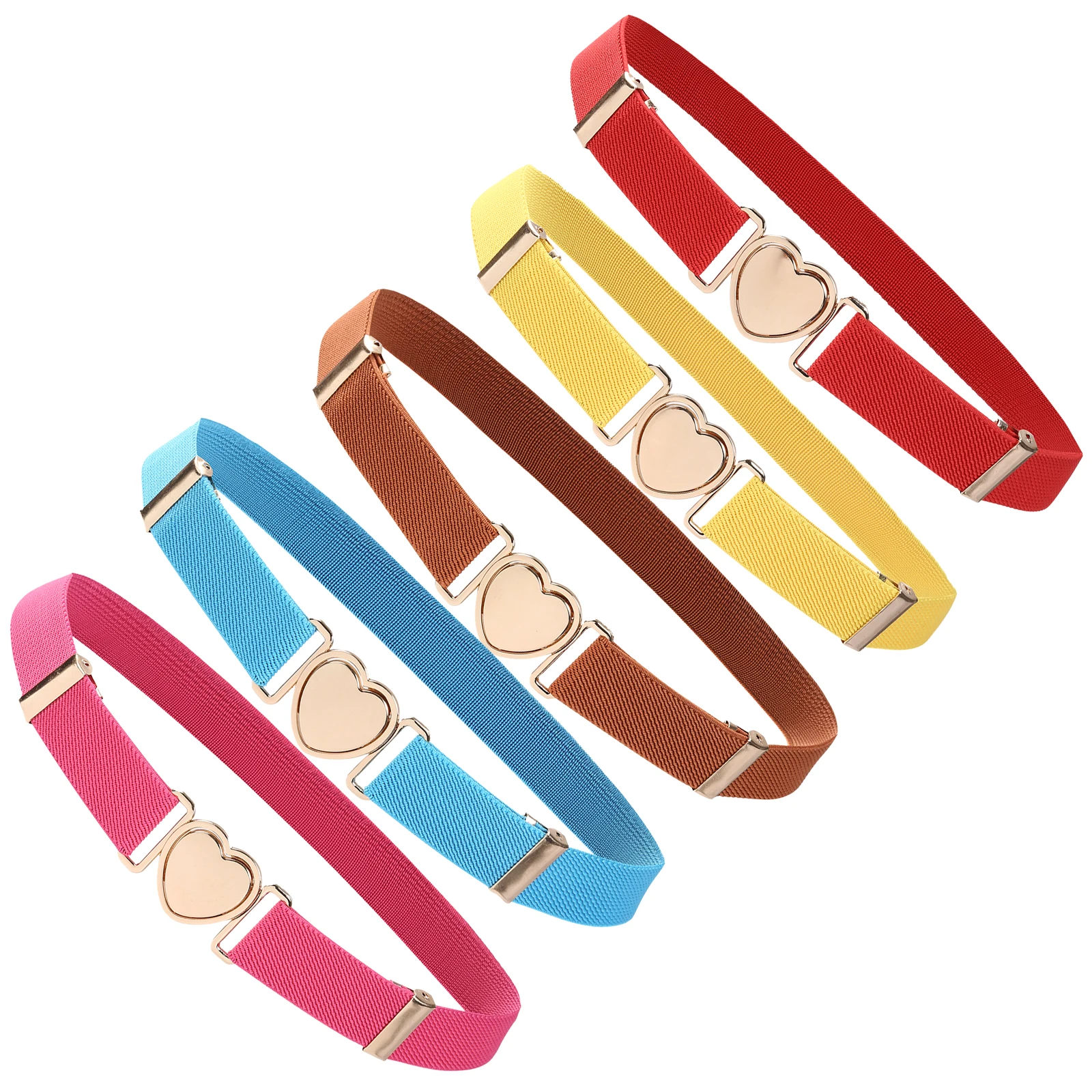 

Children Girl Elastic Belt Multicolor Adjustable Elastic Belt Cute Length Skirt Pants Convenient Fashion Princess
