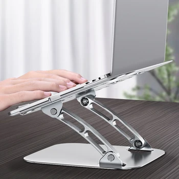 

Laptop Stand Aluminium Alloy Adjustable Laptop Holder Multi-Angle Stand Lift Stand Foldable Notebook Raiser Cooling Rack