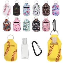 1Set 30ml Nachfüllbare Leere Flaschen Hand Sanitizer Flaschen mit Keychain Halter mit Flasche Abdeckung Tragbare Mini Silikon Flasche