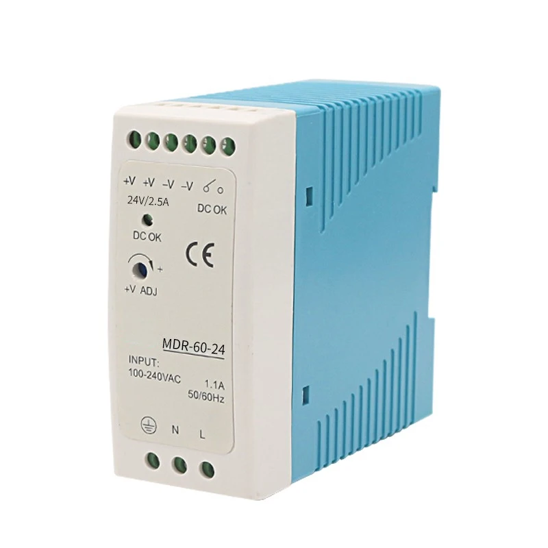 

MDR-10 Ac-dc Single Din Rail Power Supply Driver Transformers for LED Strip Light 20 30 40 60 100 12V 24V 10W 60W100W
