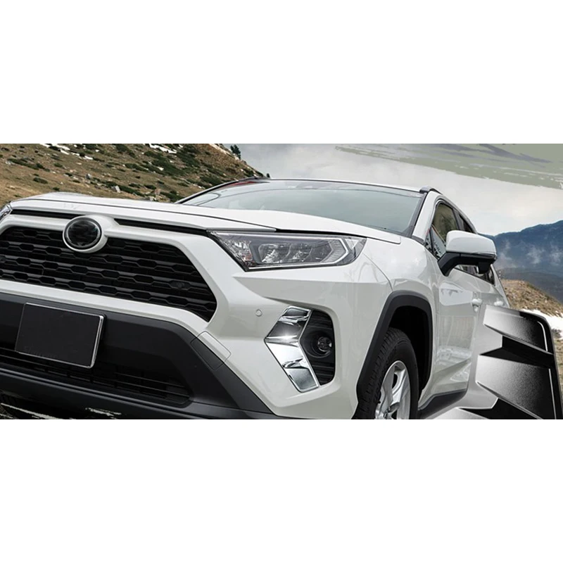 Lsrtw2017 для Toyota Rav4, передняя противотуманная фара, декоративная панель, декоративные аксессуары для интерьера, молдинги,, нержавеющая сталь
