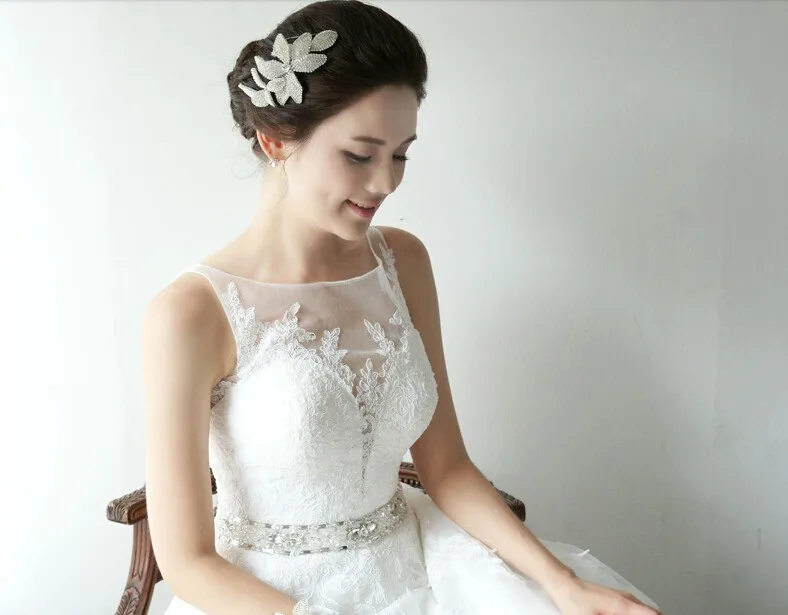 vestido de noiva милое вечернее свадебное платье с поясом и кристаллами дешевые кружевные платья для матери невесты