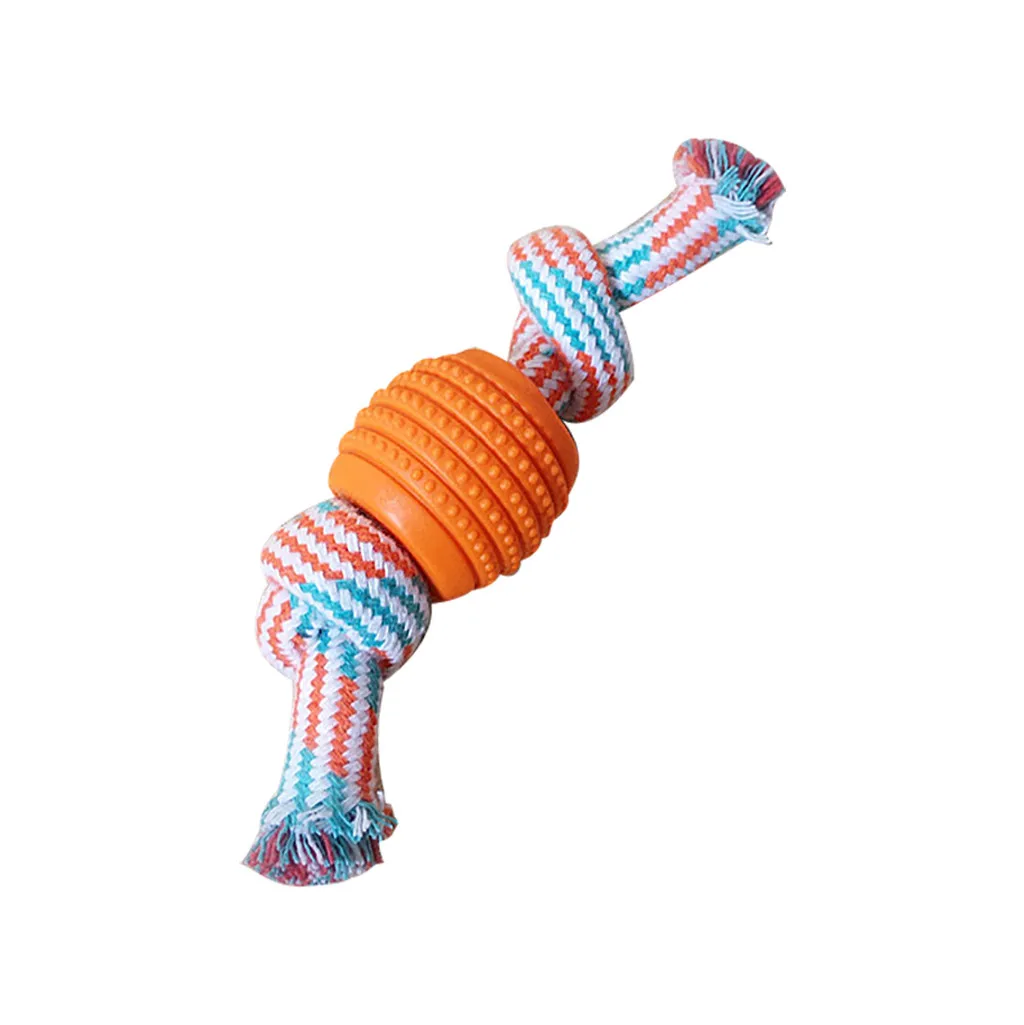 Игрушки для собак, коса, веревка, мяч для питомца, игрушка для собаки, молярная, агрессивная, для чистки зубов, игрушка для питомца Zabawki Dla Psa Py8 - Цвет: Orange