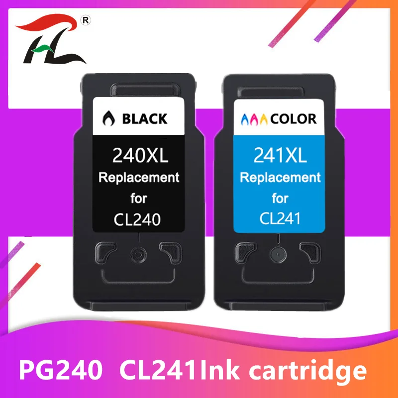 

Yi Le Cai PG 240 CL 241 Ink Cartridge for Canon PG-240 CL-241 PG240 CL241 for Pixma MX452 MX472 MX512 MX522 MG4220 MG4120 MG2220