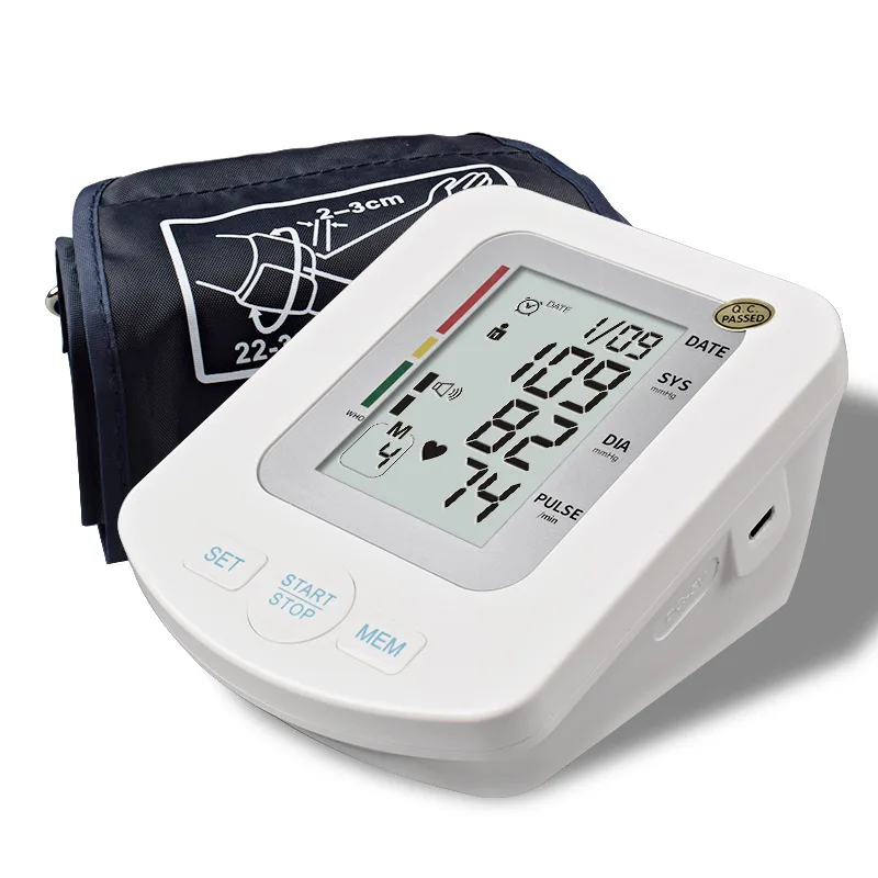 Цифровой Медицинский Домашний наручный манжет для измерения артериального давления, пульса, сердечного ритма, тонометр, портативный сфигмоманометр, монитор