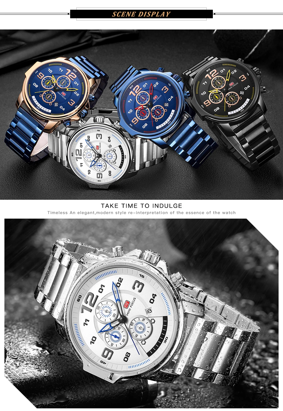 Relógio de quartzo MINI FOCUS para homens à prova d'água_voghion.com