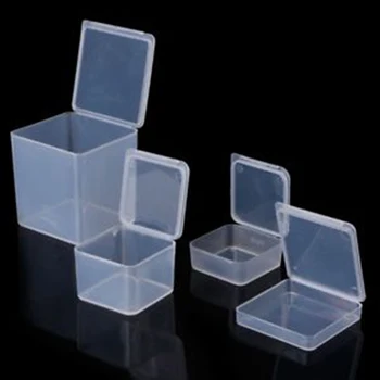 

Small Square Clear Plastic Jewelry Storage Boxes Jewelry Container Beads Earring Box Jewelry Case Crafts Case Containers