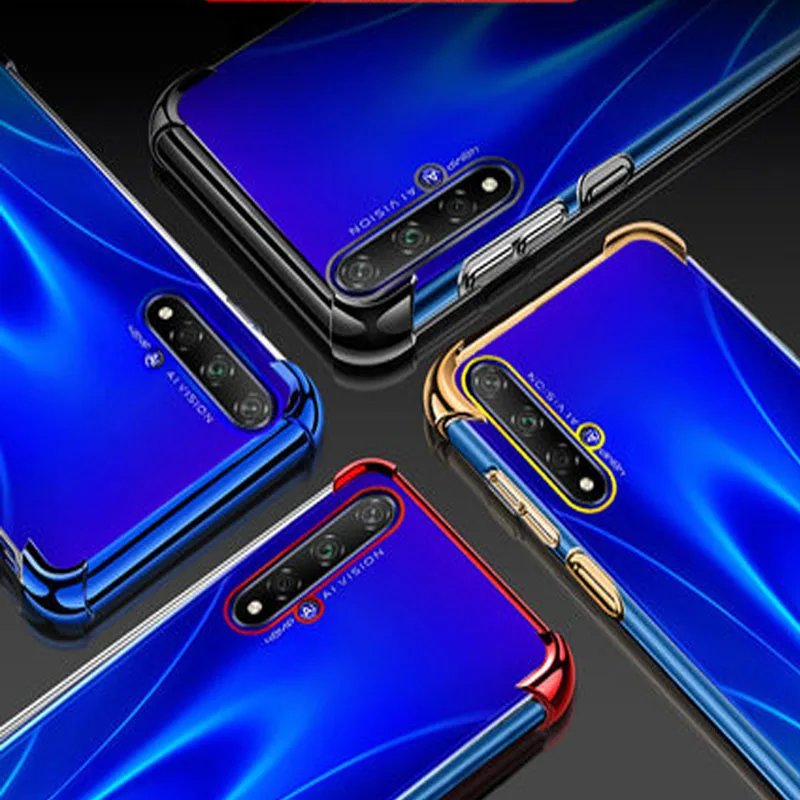 Красный цвет для huawei honor 20S Чехол подушки безопасности буфера полная защита чехол для huawei honor 20S TPU ударопрочный задняя крышка honor 20s