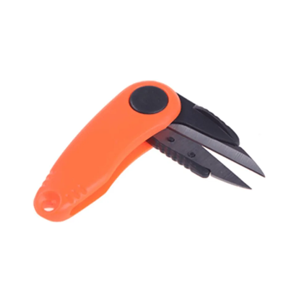 Orange 1 шт. мини Рыболовные многофункциональные портативные пластиковые ножницы леска резак рыболовные снасти рыболовное оборудование - Цвет: Orange