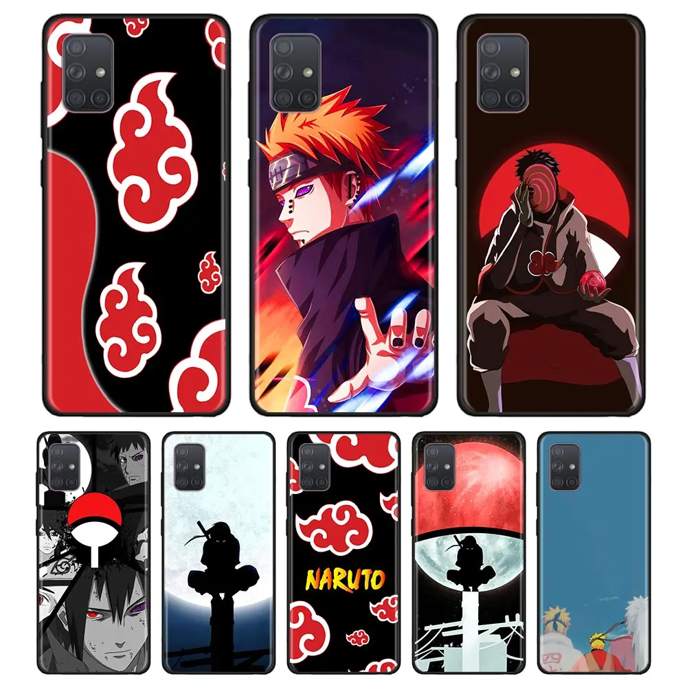 

Soft Phone Case for Samsung Galaxy A51 A71 A21s A11 A31 A41 A50 A70 A10 A20 A30 A40 Cover Cool Japan Anime Naruto Black Cases