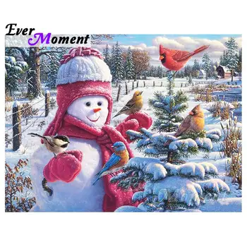 

Ever Moment Diamond Painting Snowman Winter Full Square Resin Drills Children DIY Hobby Handicraft Art Set Wall Decoration 4Y820