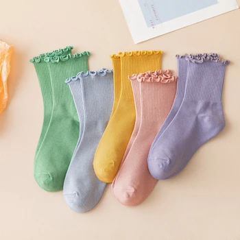 

women general new spring and summer fashion breathable multicolor letters cotton socks