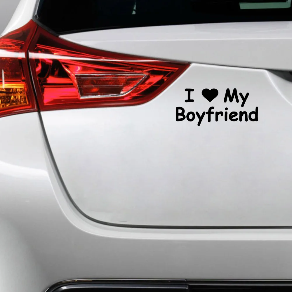 Забавные автомобильные аксессуары i love my boyfriend забавные наружные виниловые