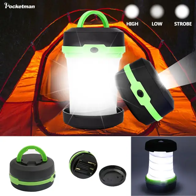 US $4.17 LED Multifunctional Telescopic Folding Camping Light Outdoor Flashlight Mini Tent Emergency Light P