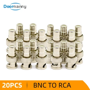 

Doornany 20pcs/10pcs/5pcs/set BNC Male to RCA Female Plug Convert Connector Adapter for CCTV Security Camera Surveillance Video