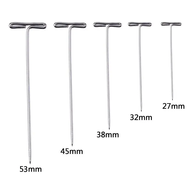 450 штук стальные t-булавки никелированные 1 дюйм, 1-1/4 дюйма, 1-1/2 дюйма, 1-3/4 дюйма, 2 дюйма